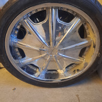 Rims for sale. 24" kmc wheels.with lexani tires. Barely used