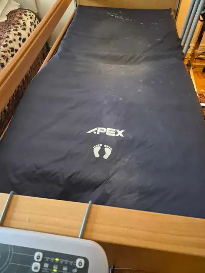 Hospital bed and air mattress, View more