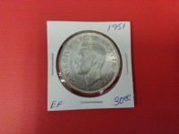 1951      Canada $1 silver coin