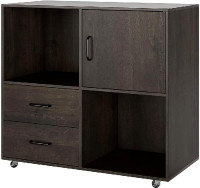 File Cabinet Mobile Lateral Filing Cabinet with Wheels