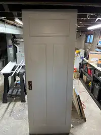 Three Panel Shaker Style Wood Door