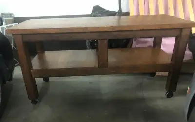 Pottery Barn Island /Kitchen Cart on metal wheels, View more