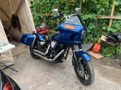 FAIRING AND SADDLEBAGS ONLY $5000 cash for the original FXRT fairing with turn signal indicator pane...