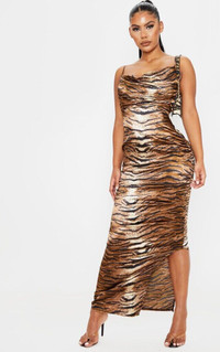 Pretty Little Thing Tiger Print Dress 