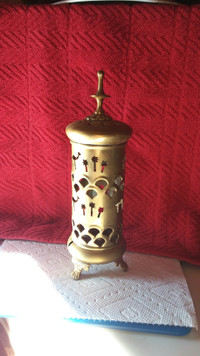 Vintage Brass Candle/Inscence Burner Footed 