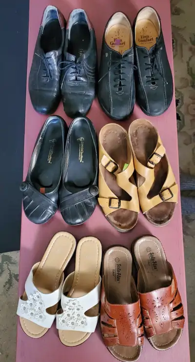 6 PAIR of LADIES SIZE 41 COMFORT and LEASURE SHOES, View more