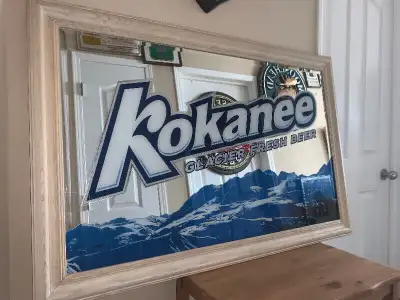 Huge Vintage Kokanee Beer Bar mirror Mint, View more