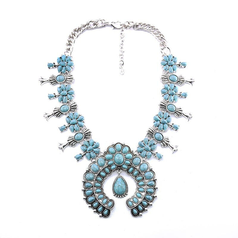 Vintage Style Squash Blossom Necklace for sale  
