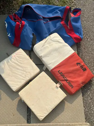 Softball bases and bag, View more
