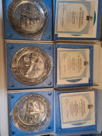 Legendary Steam Trains Sterling-Pewter Collector Plates
