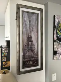 Eiffel tower Paris picture frame. Stylish home decor idea. 42”H.