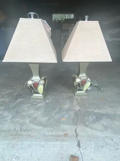 Table lamps x2, View more