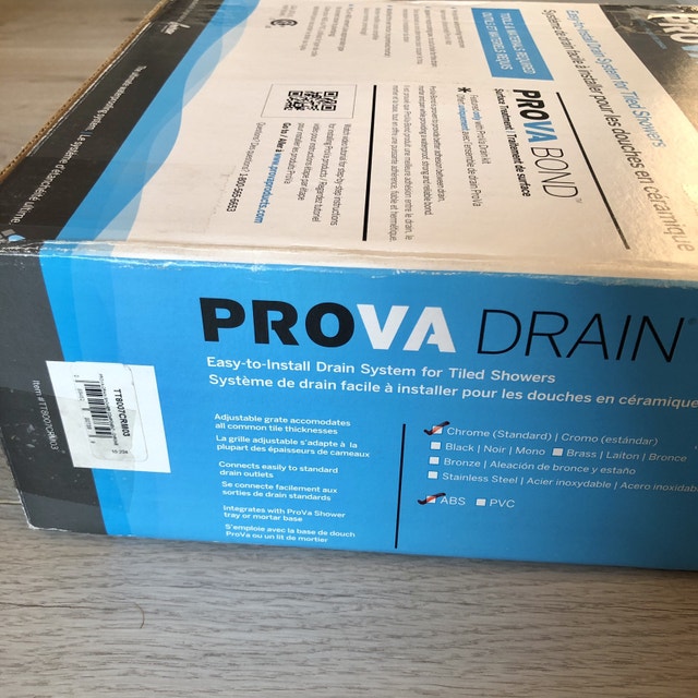 ProvaDrain Shower Drain Kit for Waterproofing Membrane System