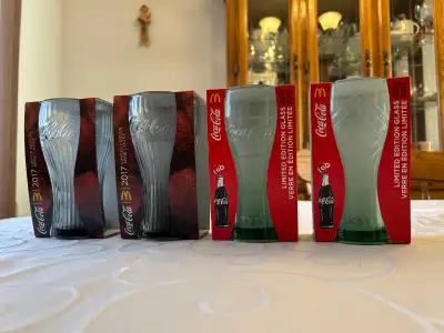 mcdonald's limited edition Coca Cola glasses all 4 for $40, View more