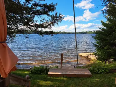 Rustic cottage for rent on Golden Lake, $1,800/week, please see calendar for available weeks. • 3 Be...