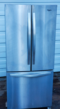 Whirlpool French door fridge - Stainless, Cold, clean