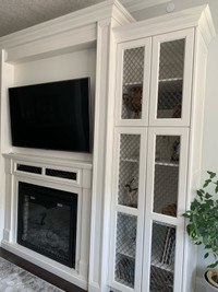 Wall unit with fire place unit.  In excellent condition. 