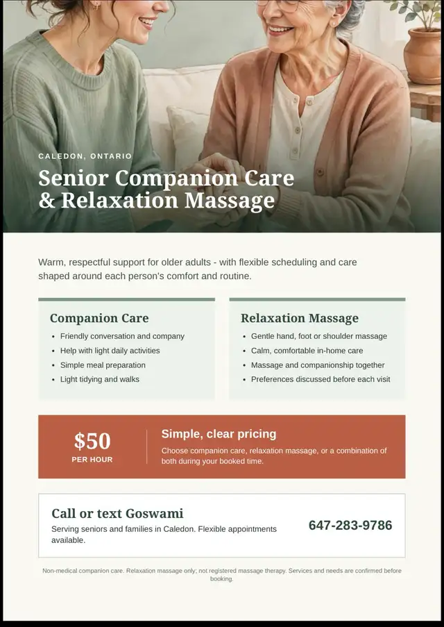 companion care & massage for back and knee pain