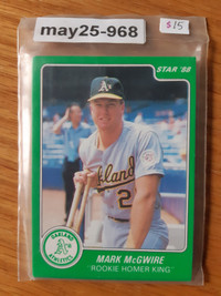 Green Star 88 Mark McGwire Rookie Card  Homer King card set