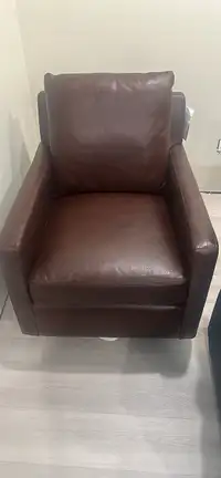 Brand new top grain leather rocking leather chair
