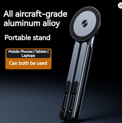 Foldable Magnetic Laptop Mobile Tablet Stand Aluminum Alloy Port, View more