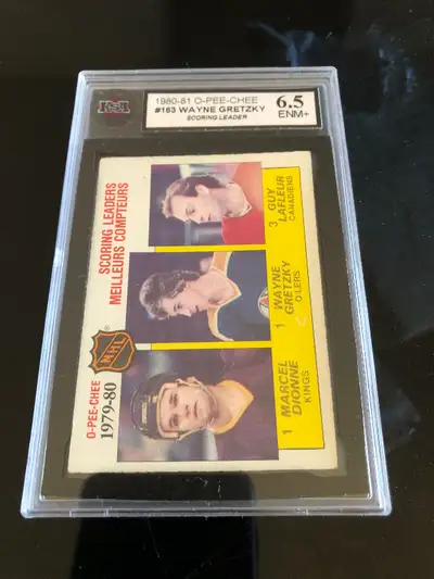Vintage Wayne Gretzky OPC 1980 hockey card graded KSA 6.5, View more