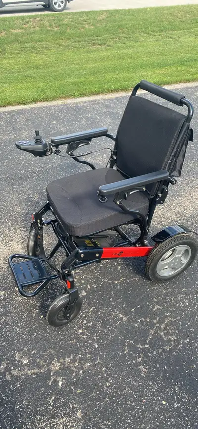 EasyFold Pro 2.0 lightweight foldable battery powered wheelchair, View more
