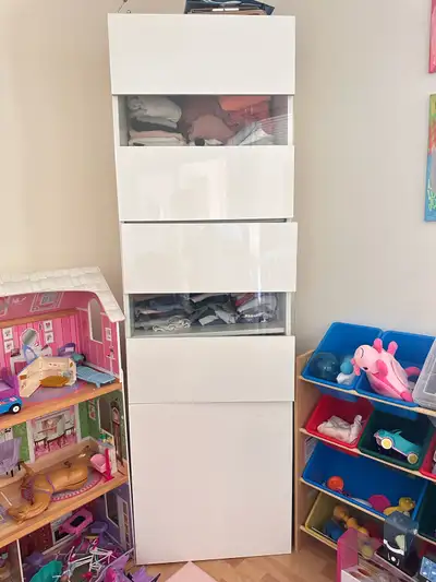 Wardrobe - bookcase - shelf - 3 pieces, View more