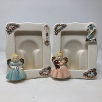 Josef Original Porcelain 1st & 2nd Birthday Girls Photo Frames