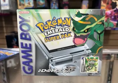Nintendo Game Boy Advance SP Pokémon Emerald, View more