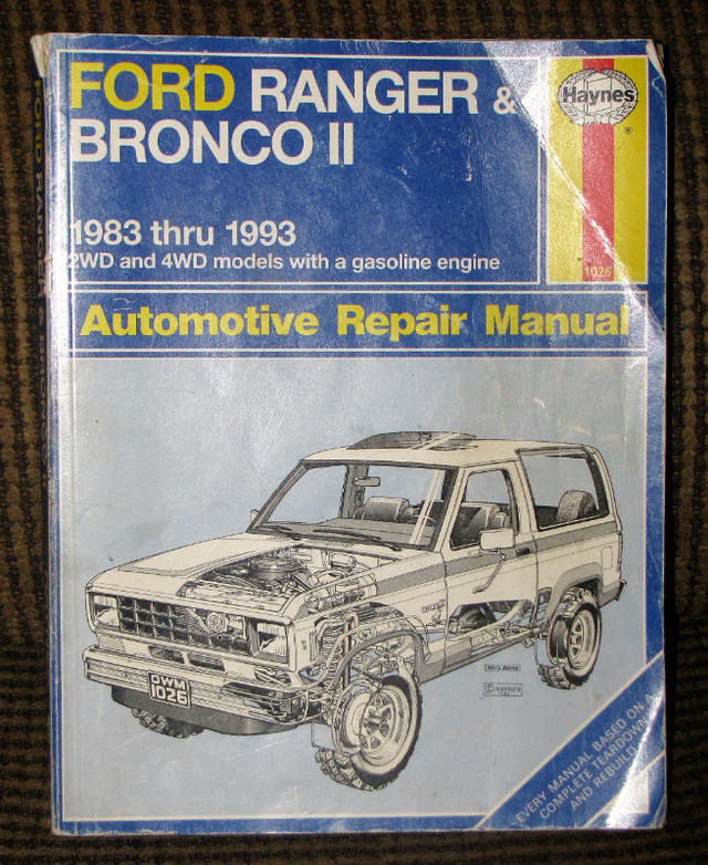 2 Haynes Manuals For, Jaguar XJ6, Sovereign, Ford Ranger, Bronco in Other Parts & Accessories in Chatham-Kent - Image 2