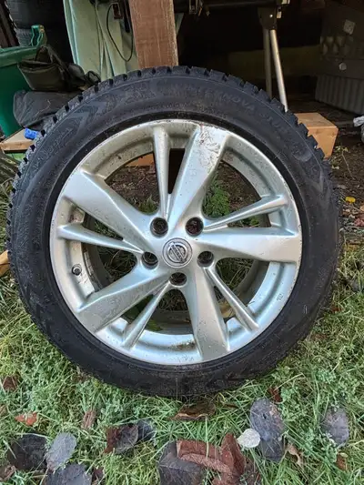 Four winter tires with rims. Bought new fall of 2024 and only used one season. In almost new conditi...