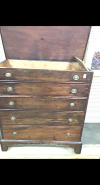New Price!   Antique Pine Transitional Chest         