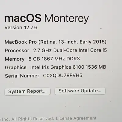 Reduced in Price 2015 Macbook Pro, View more