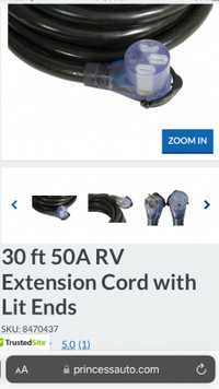 50A Extension Cord with Lit Ends