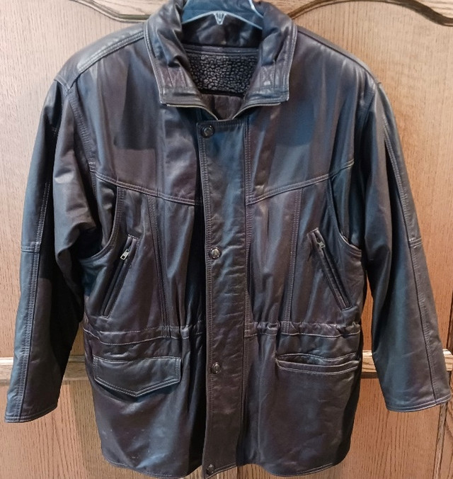 Men's Leather Coat - For Sale in Men's in Campbell River - Image 2