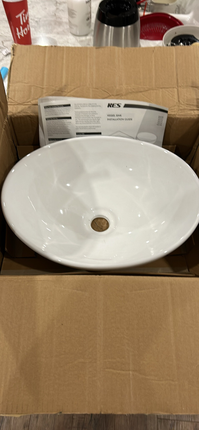 Ceramic Vessel Sink 16” x 13” BRAND NEW in Plumbing, Sinks, Toilets & Showers in Hamilton