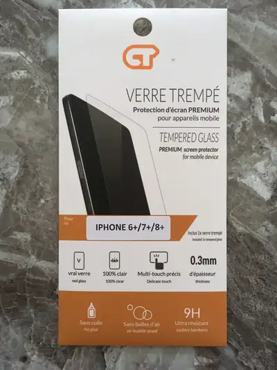 Screen Protector for iPhone 8 Plus, iPhone 7 Plus, iPhone 6s Plus and iPhone 6 Plus, Tempered Glass...