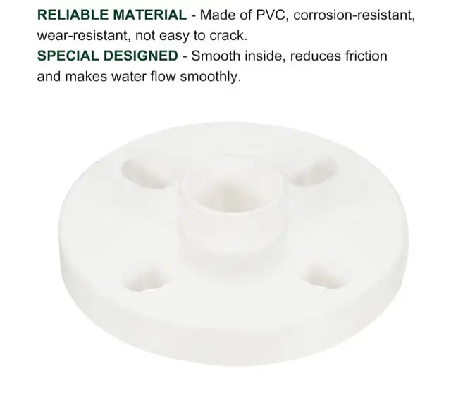  2 Pcs PVC Pipe Fitting, Flange Socket 594166200151592963