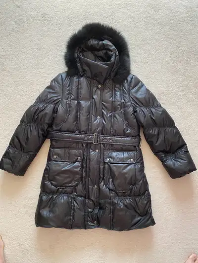 Utex women’s down filled long black puffer jacket size XL, View more