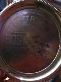 Cabaret Boswell Bière & Porter en métal chromé serving tray