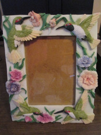 ceramic hummingbirds picture frame (4x6)