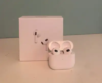 1:1 AirPods 3rd generation Includes charger Great sound quality Brand new, box opened for picture