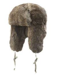 Crown Cap Full Rabbit Fur Russian Style winter hat - medium