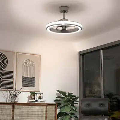 LED Ceiling Fan with Integrated Light & Remote Control – 25", View more