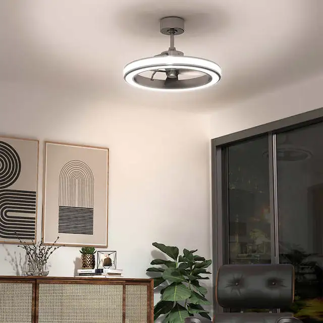 LED Ceiling Fan with Integrated Light & Remote Control – 25" in Indoor Lighting & Fans in Kitchener / Waterloo - Image 2
