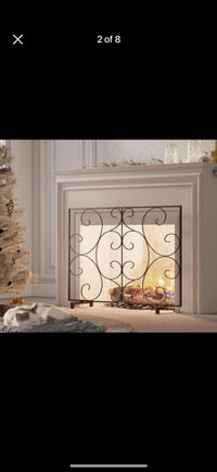 Kingson Single Panel Fireplace Screen Cover Handcrafted Solid Wr