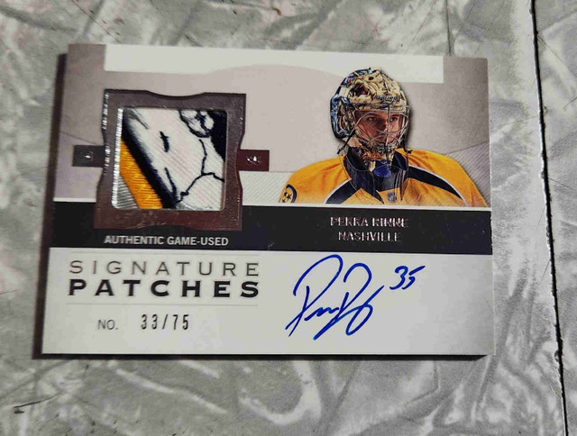 Pekke Rinne The CUP 12-13 patch auto /75 in Arts & Collectibles in Prince Albert