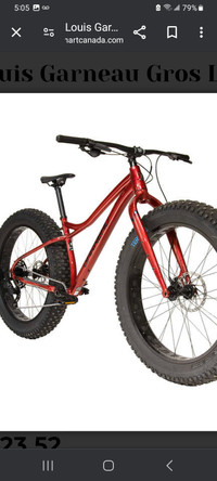 Gerneau gros louie 3 bike with fat tires red in colour