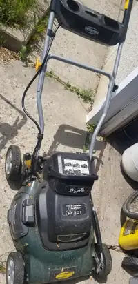 Yardworks 20" battery powered lawnmower (needs batt) $125